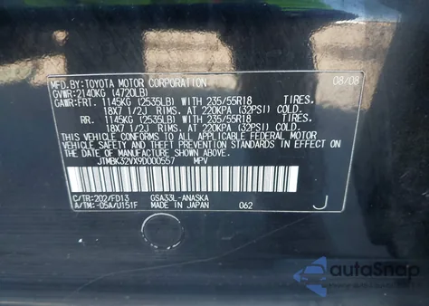 2009 Toyota Rav4 Sport z USA, uszkodzony, nr VIN JTMBK32VX9D000557